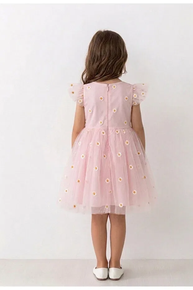 Детское платье для девочек с вышивкой Penu Baby Kids, Pink — фото 4