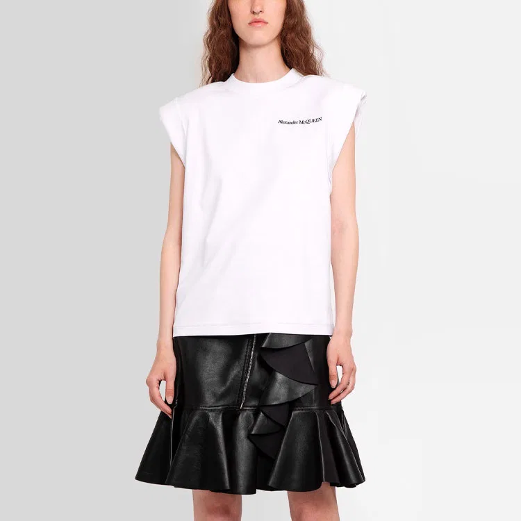 Футболка с круглым вырезом, Alexander McQueen, White — фото 4