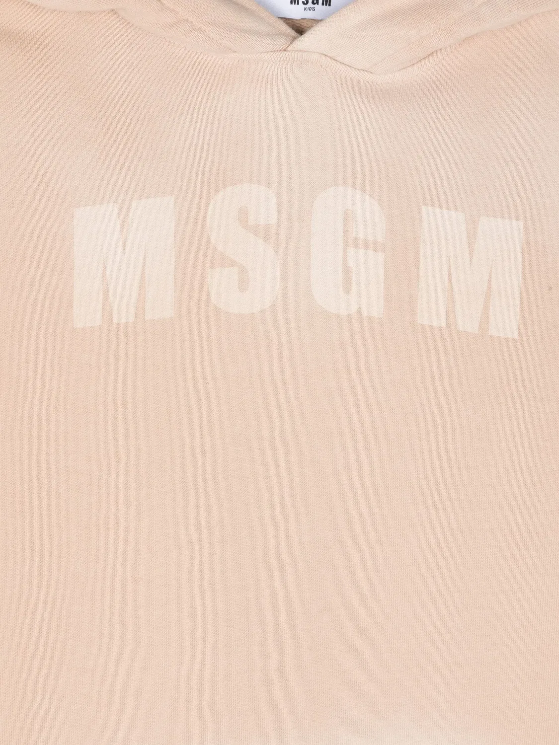 Логотип-prints худи MSGM, бежевый — фото 2