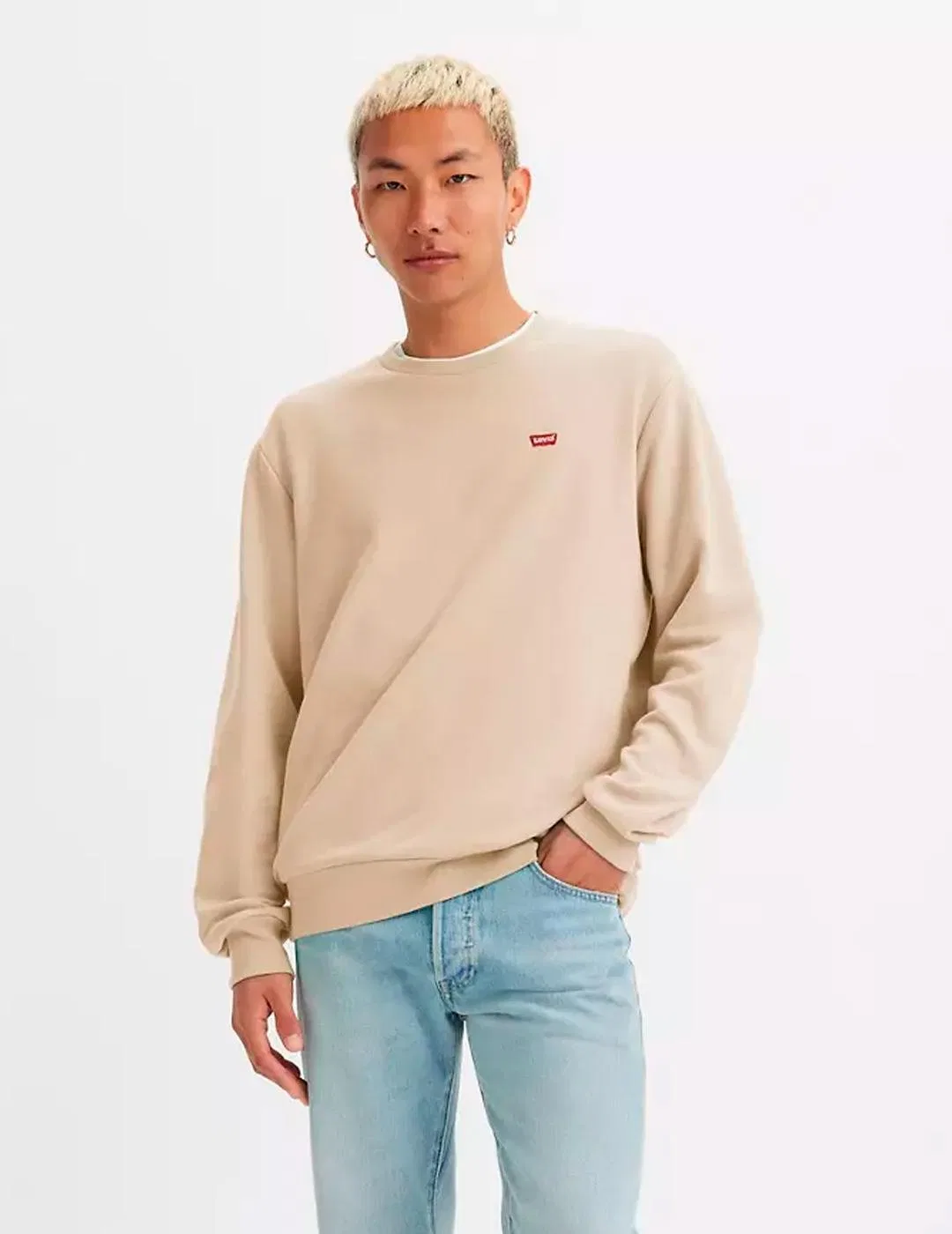 Мужской свитшот с круглым вырезом Levi's, Beige