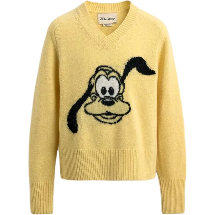 Мужской свитер с принтом Disney Harry Lambert FW25, ZARA, Yellow