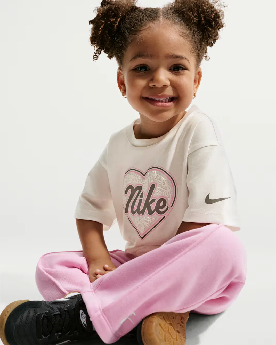 Детская футболка свободного кроя Juxta-Girl Nike, Sail — фото 3