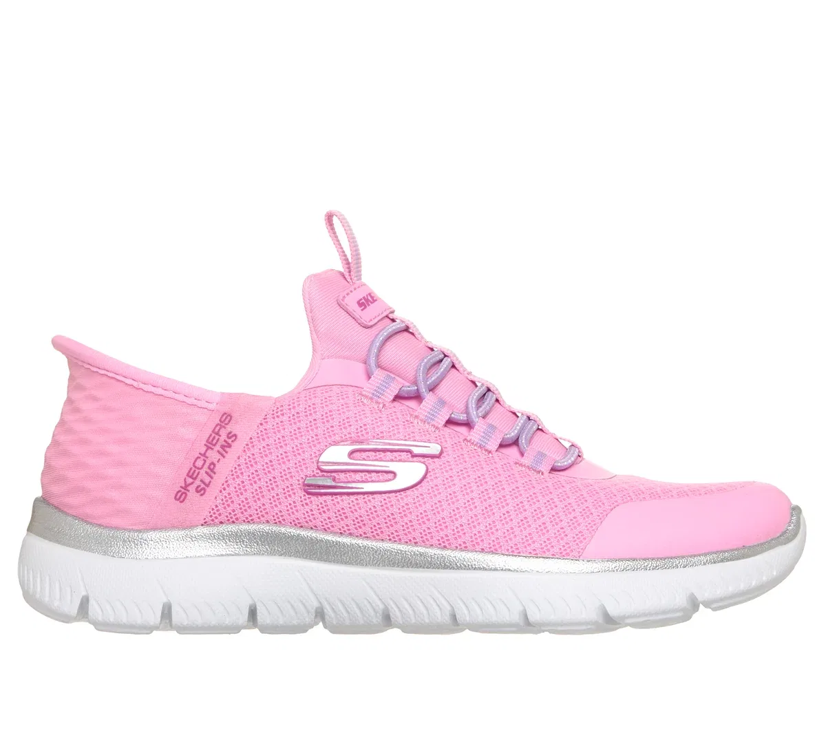 Детские слипоны Summits Skechers, розовый/лавандовый