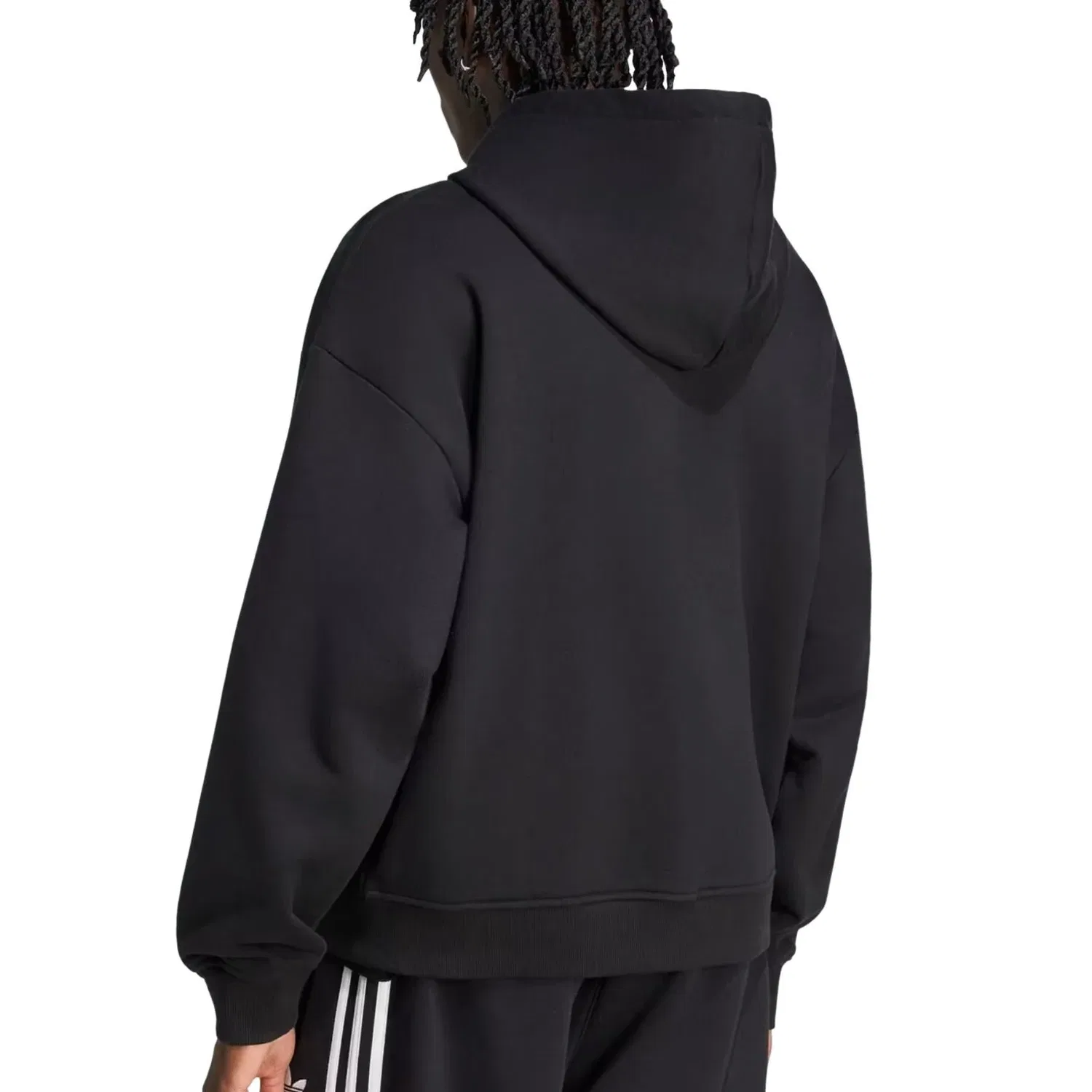 Мужское худи Oversized Zip-Up Hoodie Asia Sizing 'Black' adidas, черный — фото 3