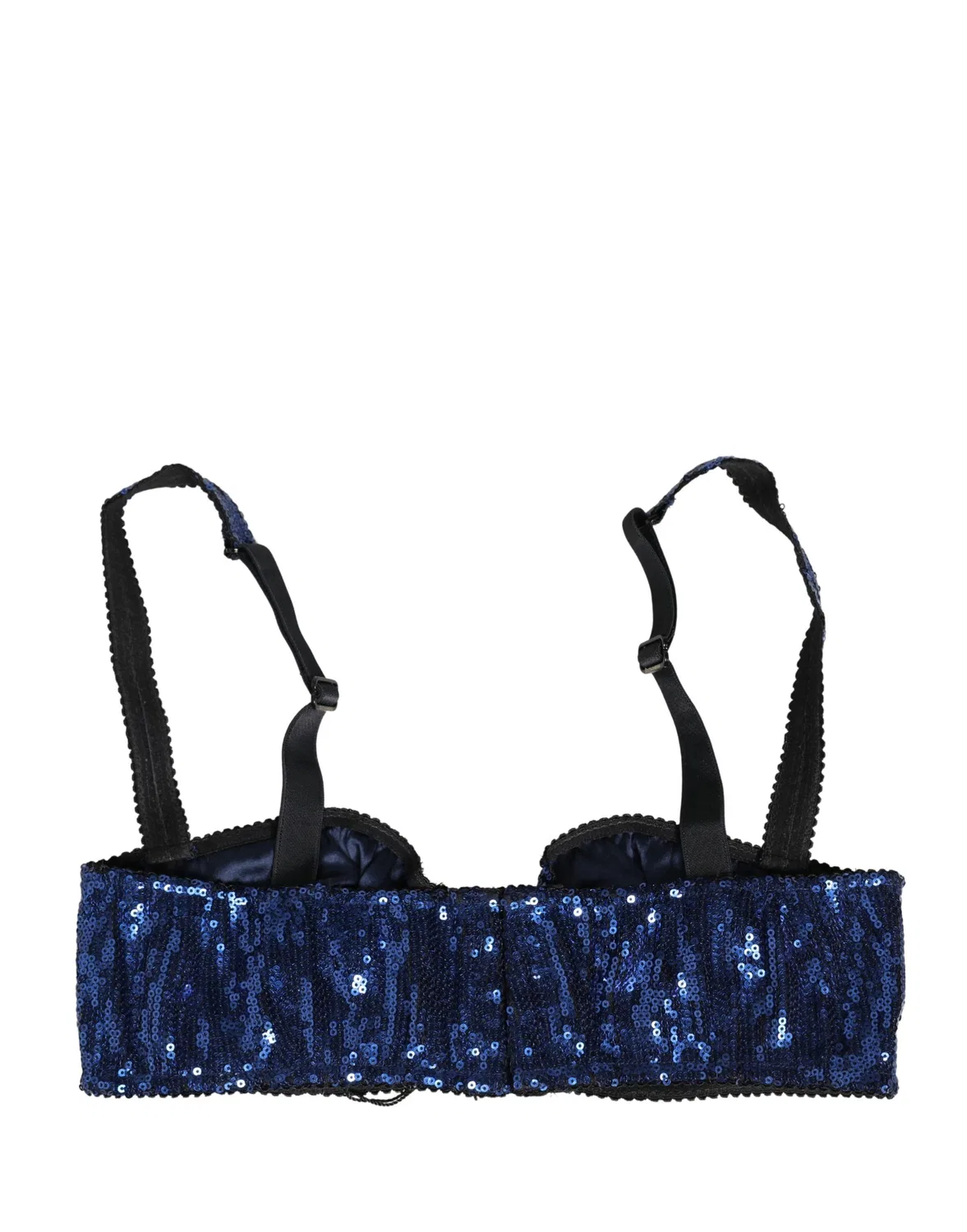 Женское бюстгальтер балконет с пайетками Balconnet Bra Dolce & Gabbana, Blue — фото 4