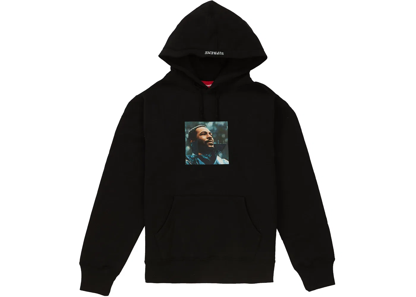 Мужской худи с принтом Marvin Gaye Supreme, Black
