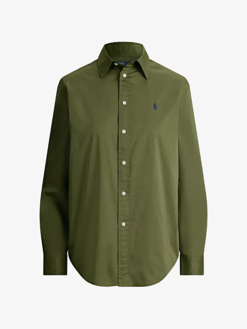 Классическая рубашка из хлопкового твила Polo Ralph Lauren, зеленый