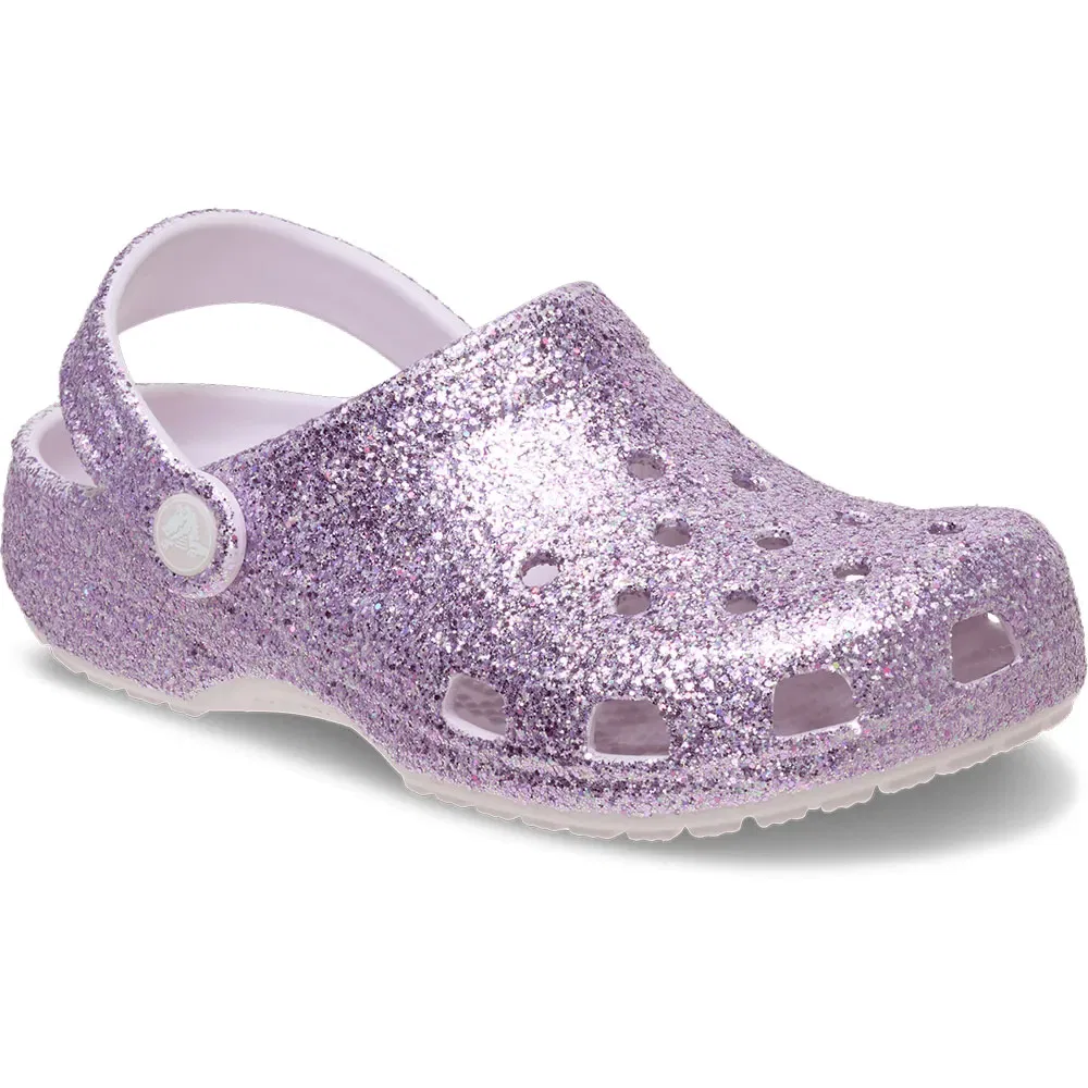 Сабо детские Classic Chunky Glitter Crocs, фиолетовый — фото 2