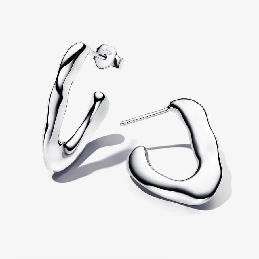 

Серьги-кольца Pandora Essence Organically V-Shaped Open, серебро