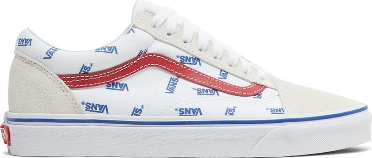 

Кеды Vans Old Skool All Over Logo - White, белый