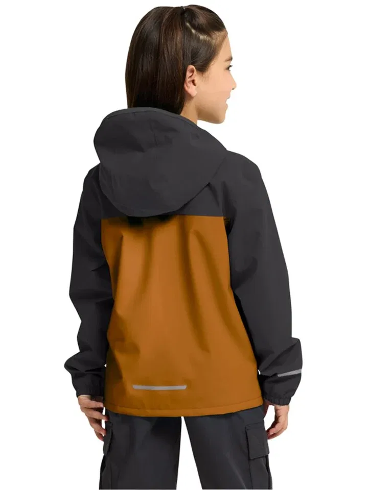 Куртка дождевик детская Jack Wolfskin, светло-коричневый — фото 3