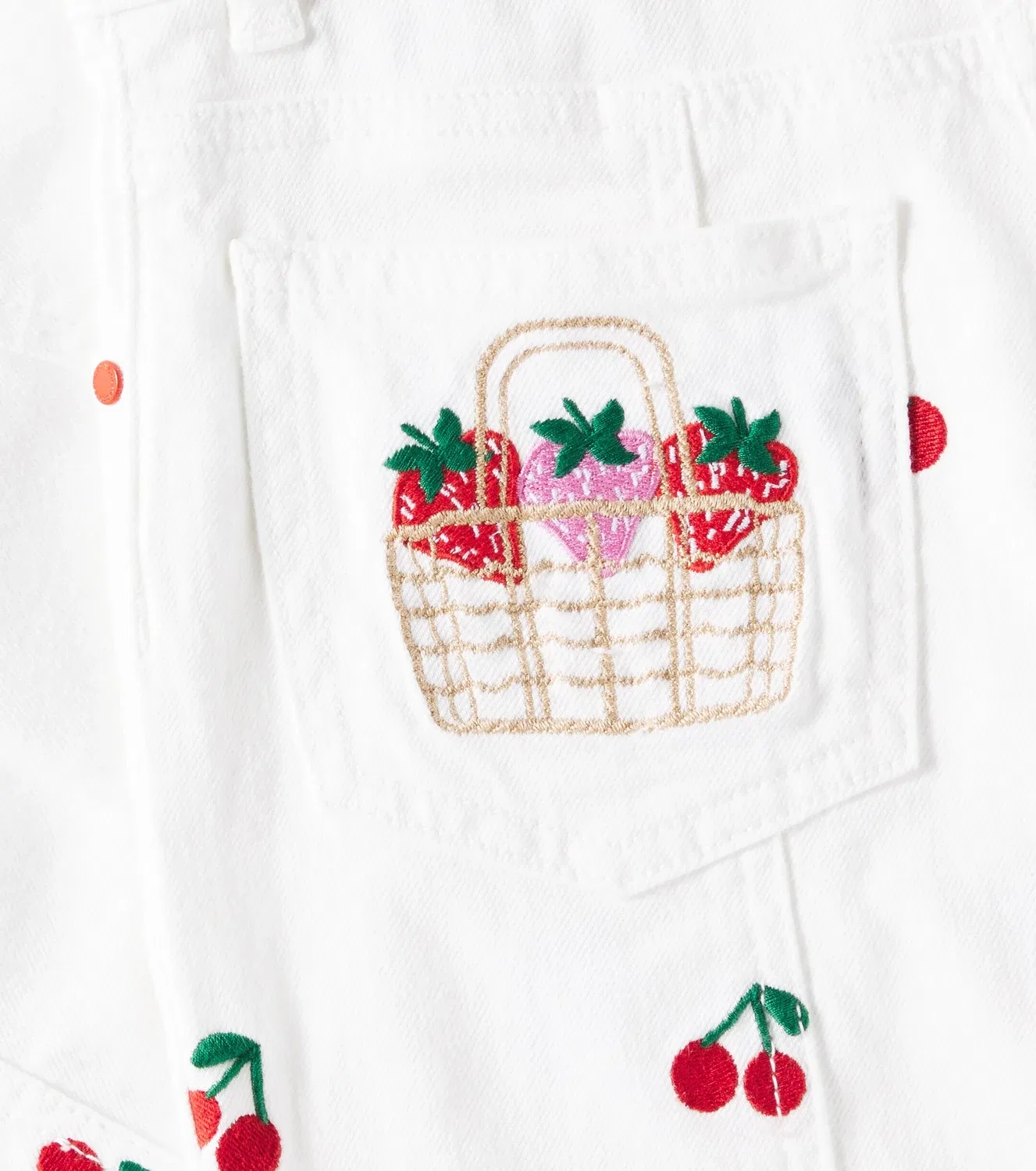 Джинсы с вышивкой Stella Mccartney Kids, белый — фото 2
