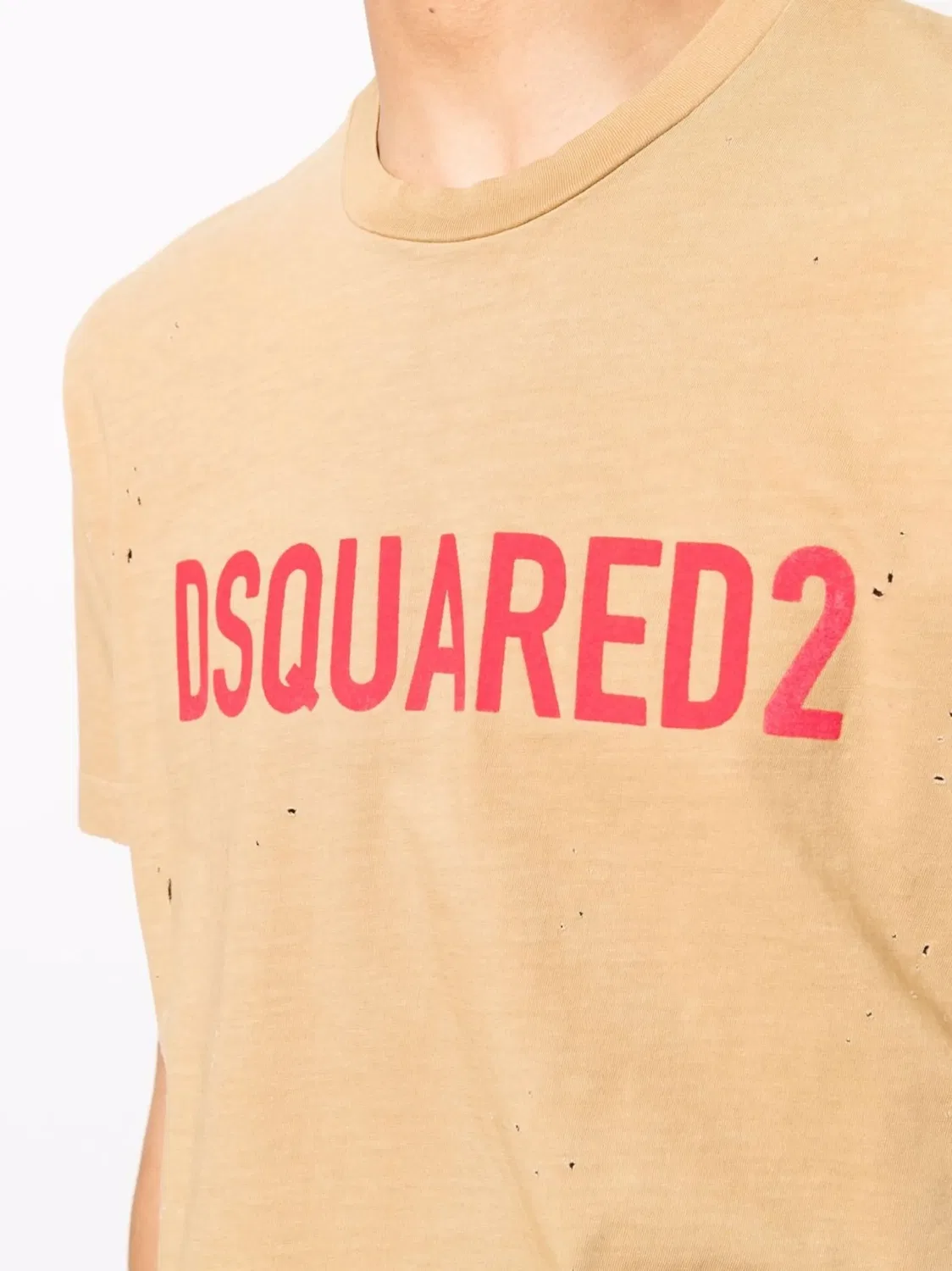 Футболка с логотипом и короткими рукавами DSQUARED2, нейтральные — фото 3
