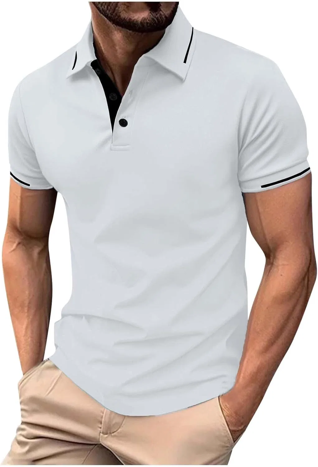 Мужская спортивная футболка с коротким рукавом, White