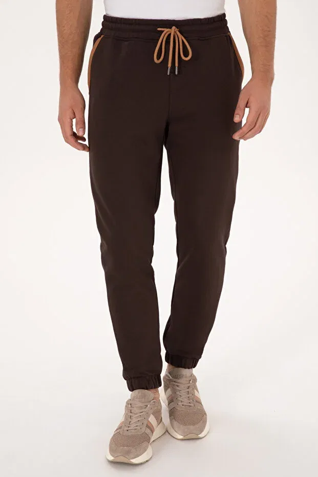 Мужские спортивные штаны с принтом U.S. Polo Assn., Dark Brown — фото 2