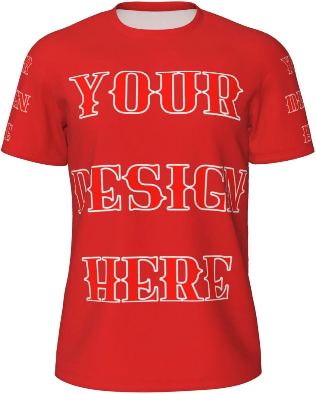 Мужская футболка из сетчатой ткани Generic Custom, Red