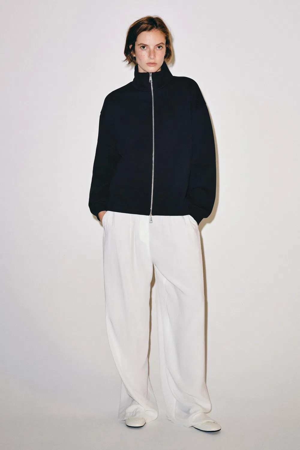 Толстовка на молнии ZARA, Blue