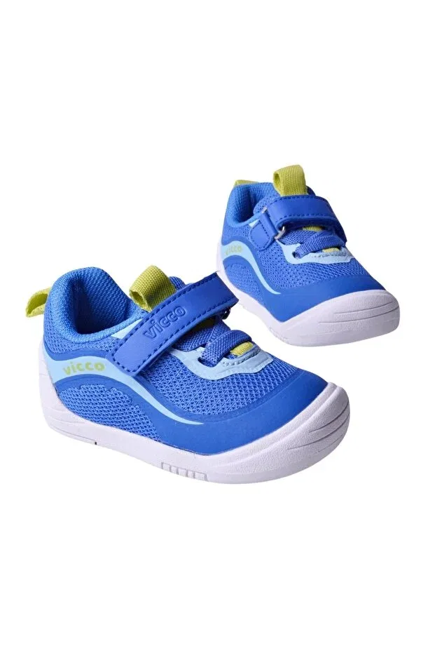 Детские туфли для новорожденных на плоской подошве Vicco, Blue — фото 2