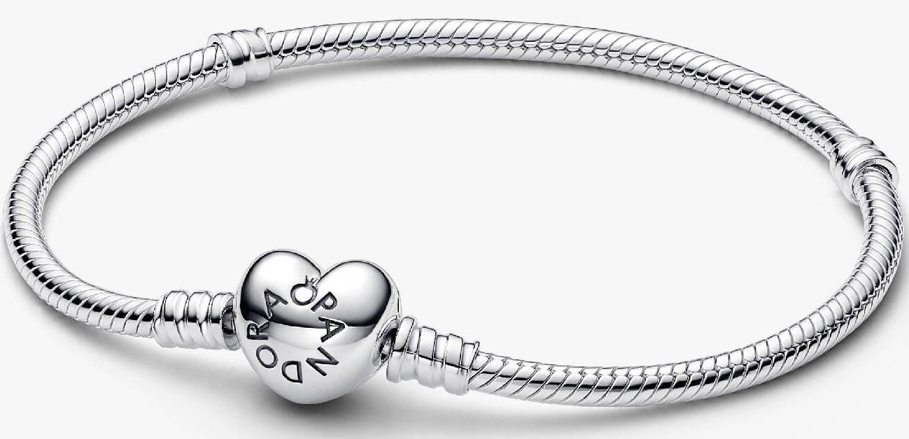 

Браслет Pandora Moments Heart & Snake, серебро