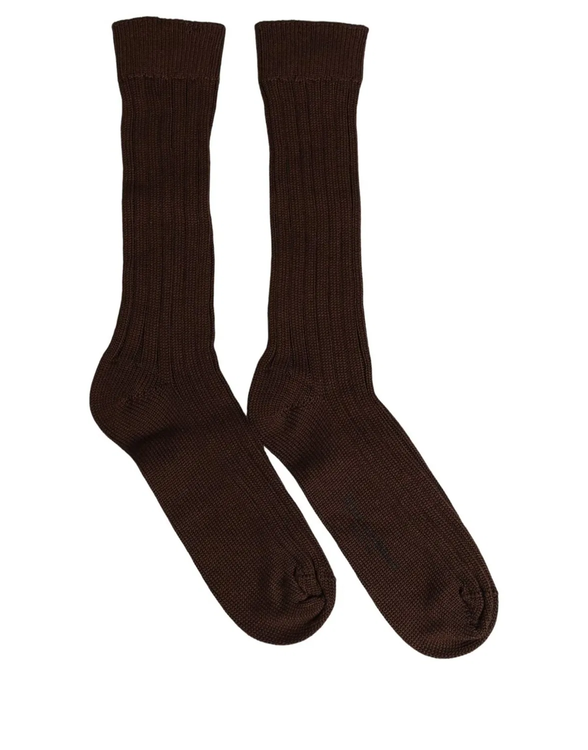 Женские носки с вертикальной вязкой Over The Calf Dolce & Gabbana, Dark Brown — фото 2