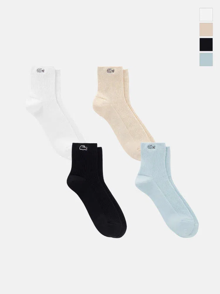 Носки LACOSTE Basic Rib, белые