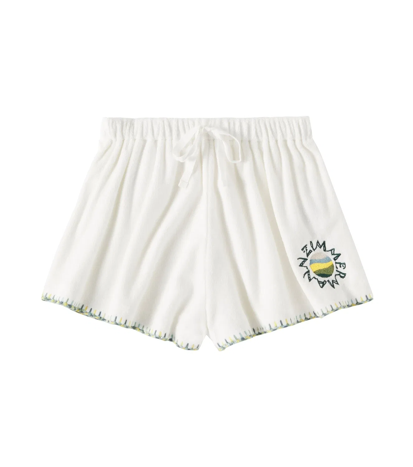 Шорты хлопковые Zimmermann Kids, белый