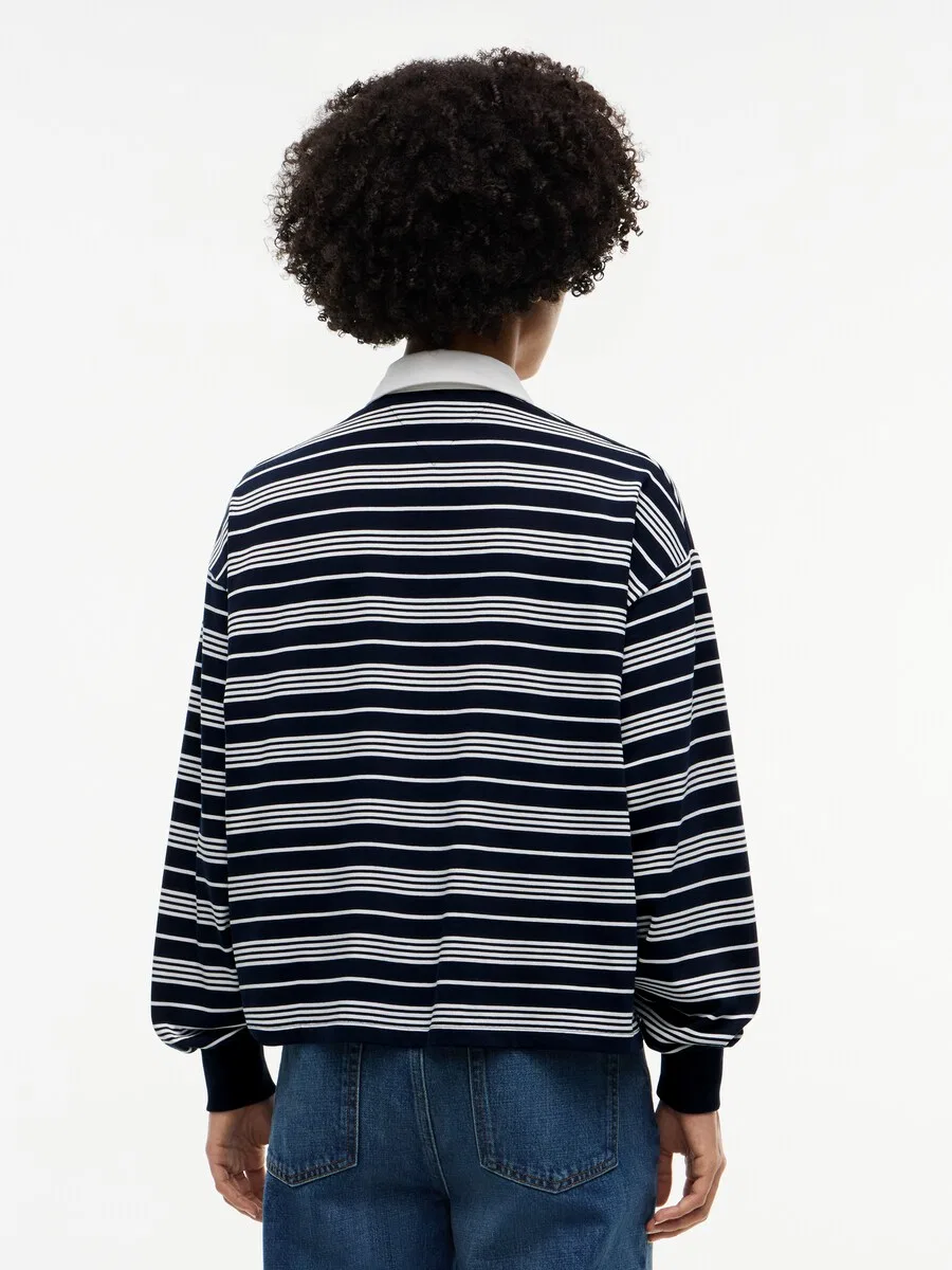 Топ TOMMY HILFIGER темно-синего цвета — фото 4