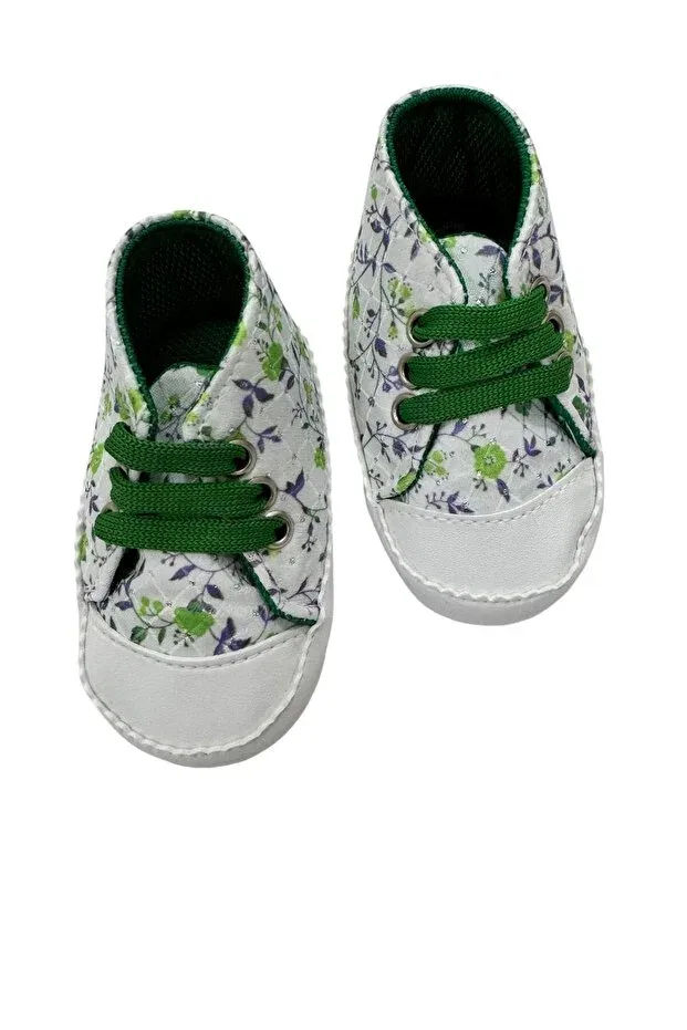 Детские для девочек туфли с цветочным принтом Glittery Flower Pattern Esterella, Green