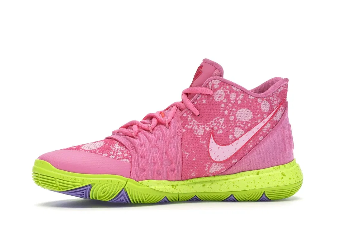 Детские кроссовки для мальчиков с принтом Nike Kyrie 5 SpongeBob Patrick, Lotus Pink/University Red — фото 3