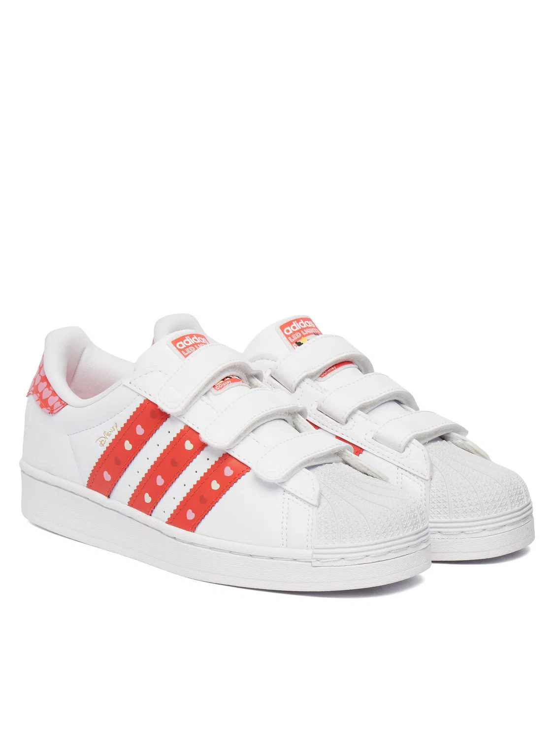 Кроссовки для девочки Superstar Led Lights Cf Adidas, белый — фото 2
