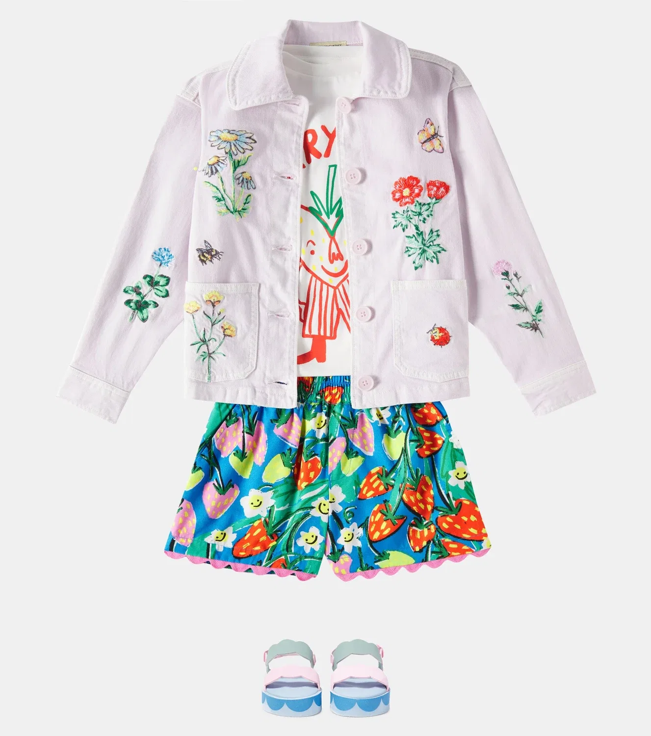 Шорты с принтом Stella Mccartney Kids, мультиколор — фото 2