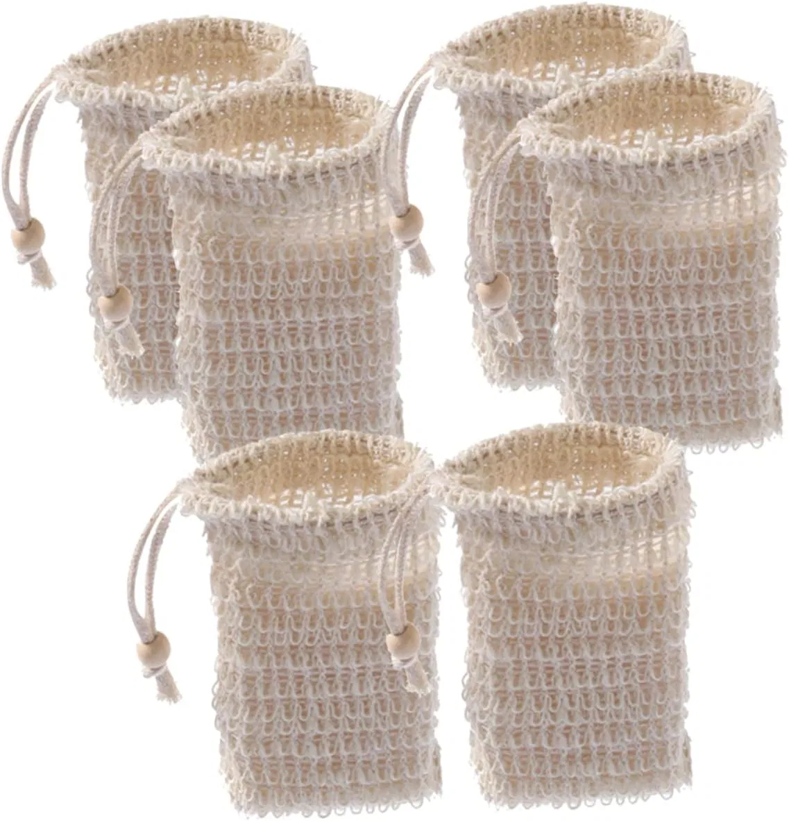Сетчатые мешочки для мыла POPETPOP, 18 шт, 14x9x0.2 см, Beige — фото 4