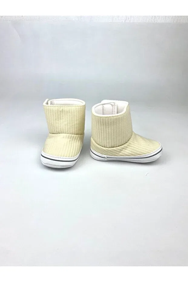 Детские пинетки-сапожки без каблука Baby panduf booties Bebekyol, Nude Color — фото 3