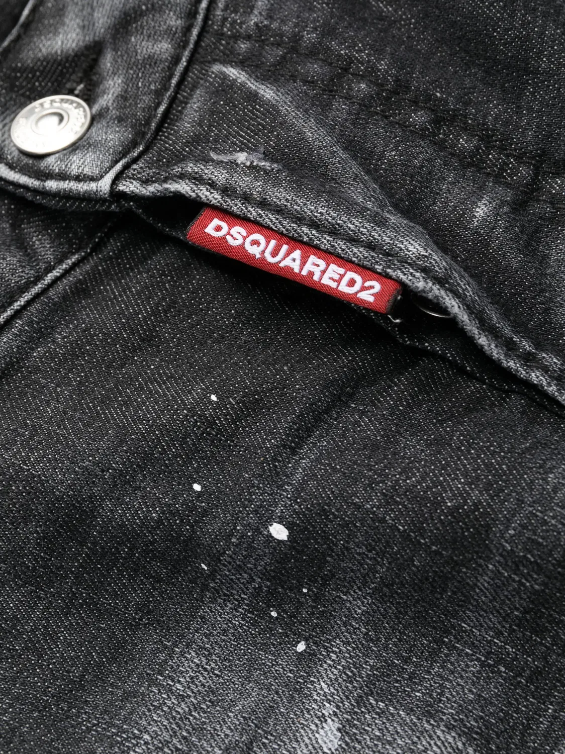 Укороченные Обтягивающие Джинсы С Порезами DSQUARED2, черный — фото 3