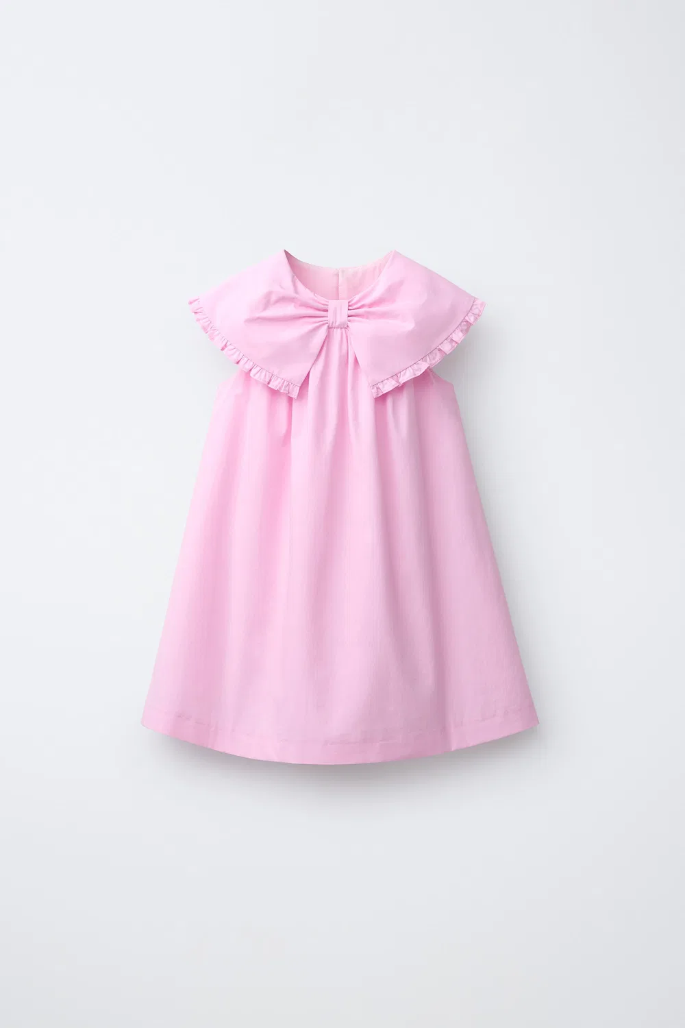 Платье из поплина с бантом ZARA, Pale Pink