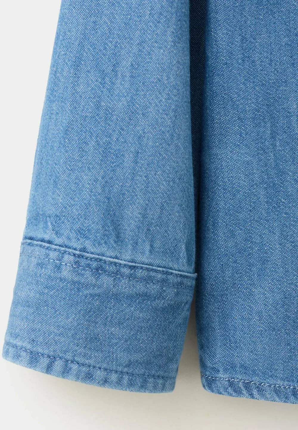 Детская - рубашка Mango Kids, Blue Denim — фото 3