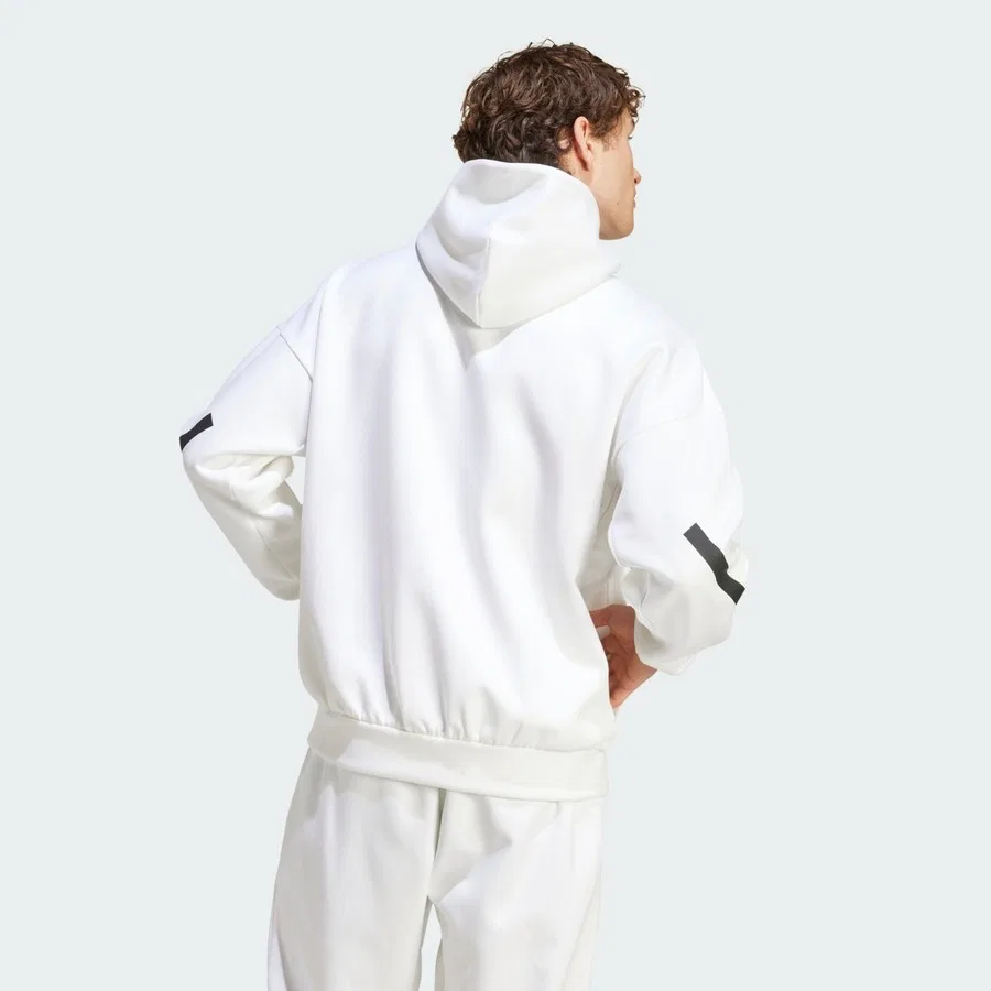Худи с капюшоном из футера adidas Sportswear Z.N.E. Hoodie, Белый — фото 2