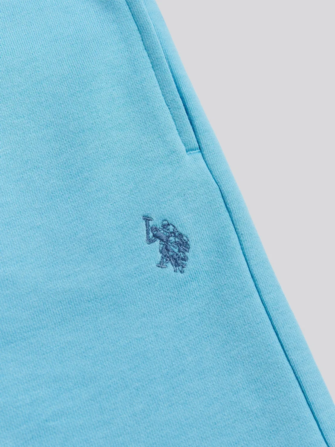Шорты спортивные Double Horsemen Sweat Shorts U.S. Polo Assn., голубой — фото 3