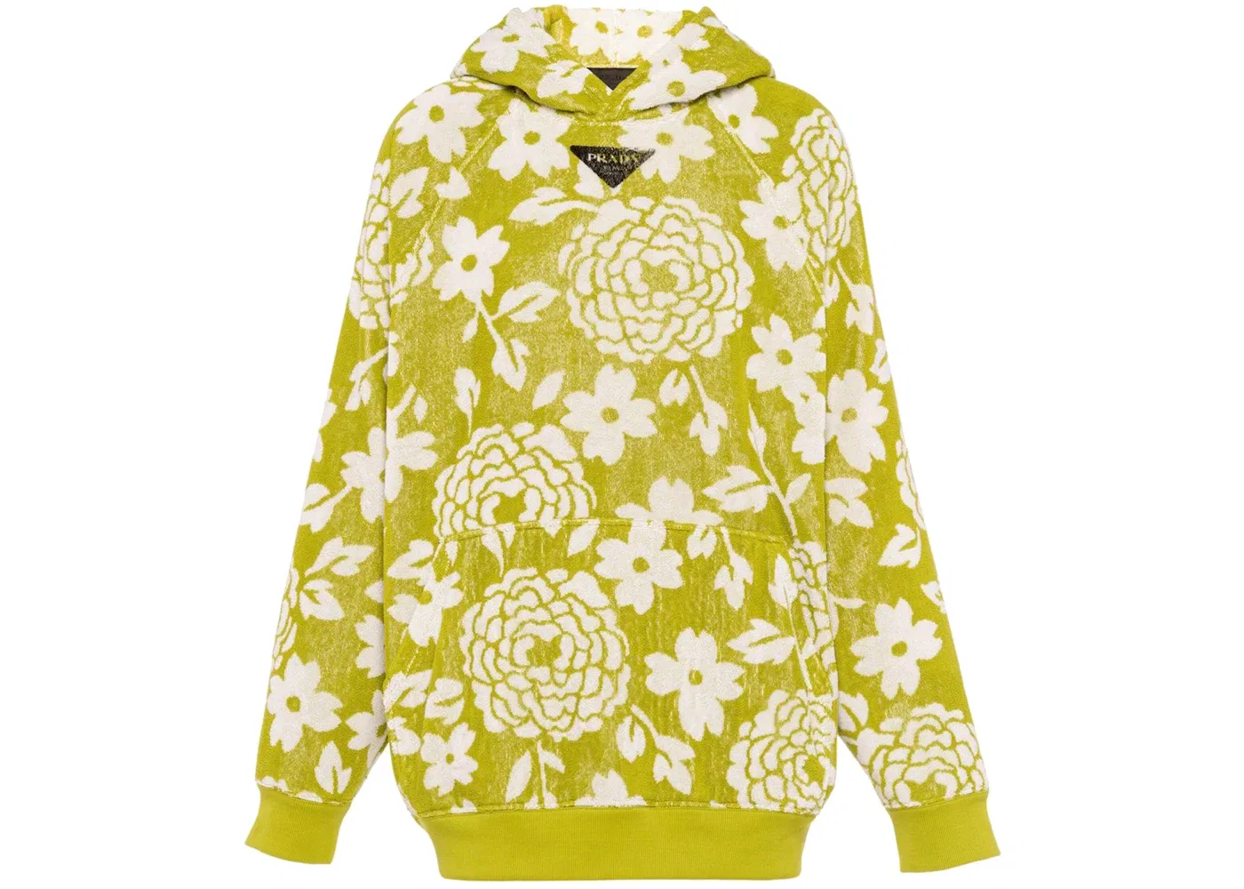 Мужской худи с принтом Prada, Green White