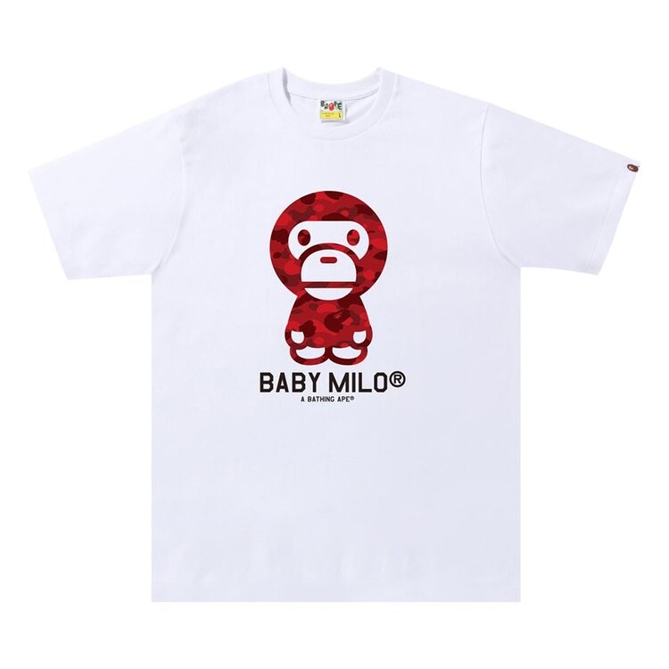 

Футболка BAPE Color Camo Baby Milo Tee 'White/Red', белый