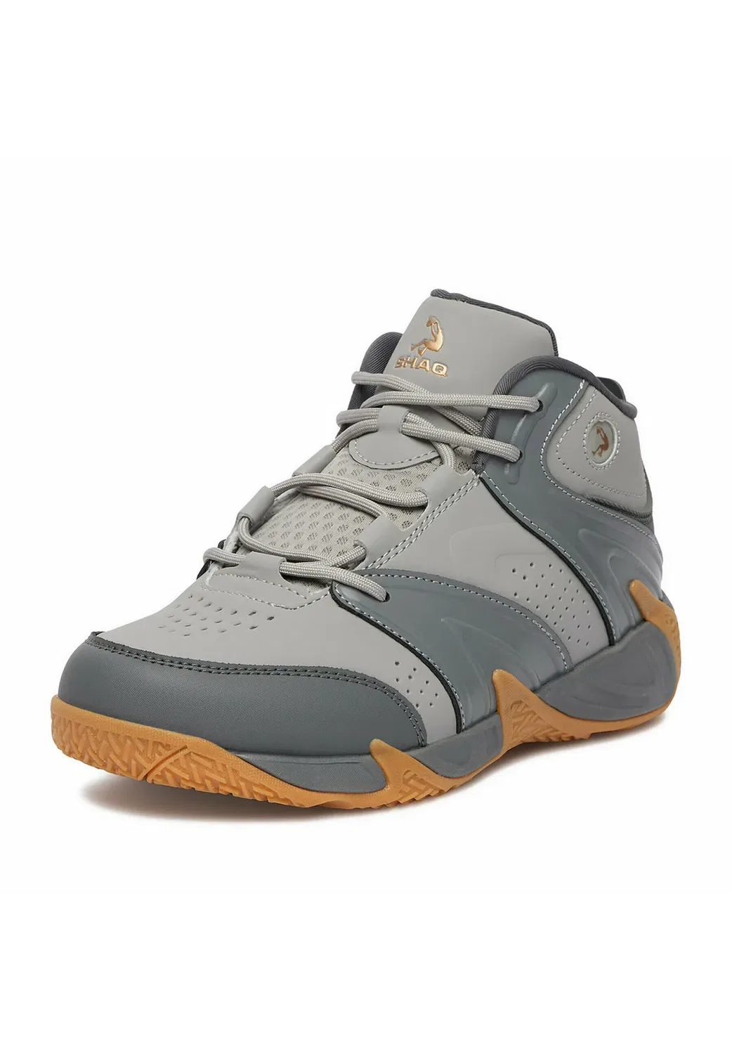 Детские баскетбольные кроссовки 5907964135197 - высокие кроссовки Shaq, Gray — фото 2