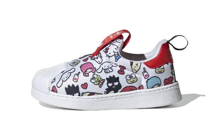 Детские кроссовки для девочек с принтом Hello Kitty Adidas Originals Superstar 360 I, Black