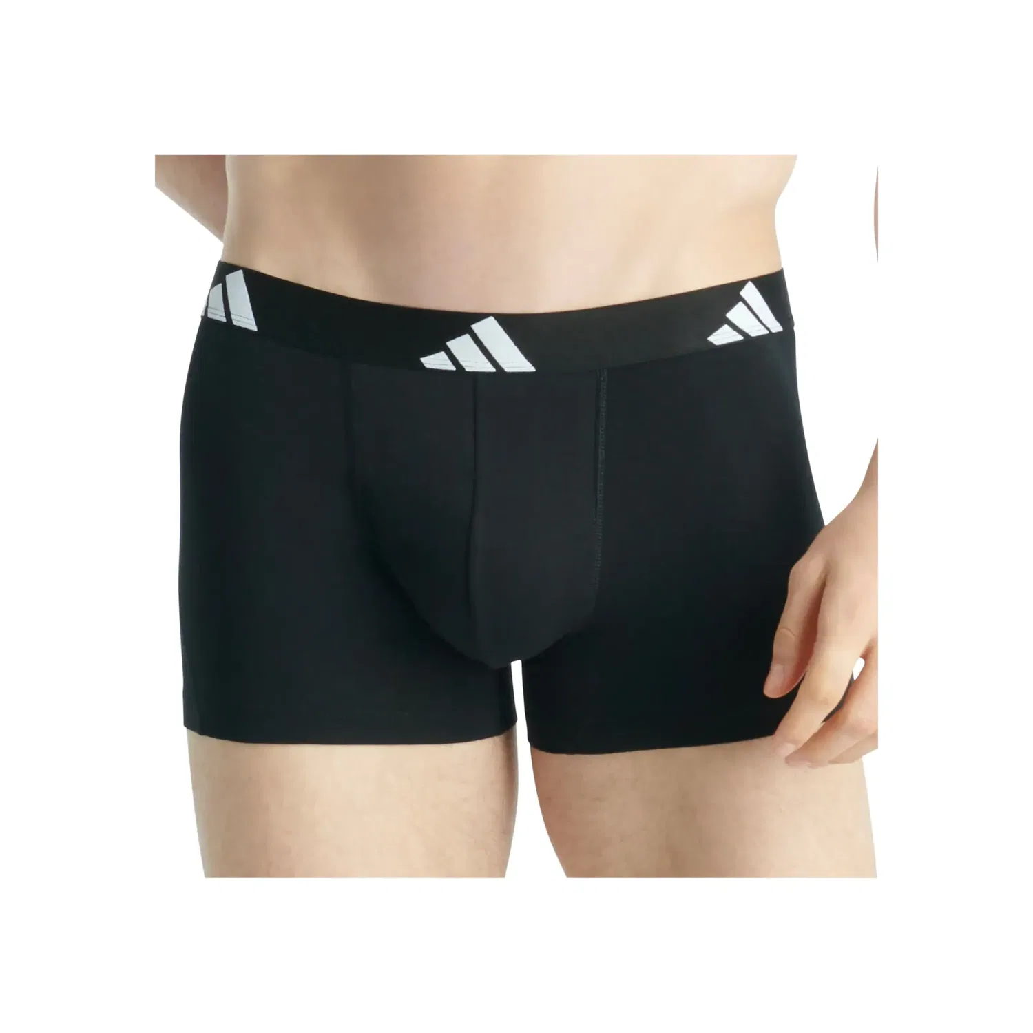 Мужские боксеры из эластичного хлопка Adidas Originals, Black/White/Blue — фото 2