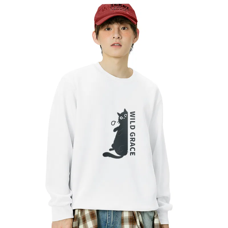 Детское худи MINISO, Heather Gray Ma Black Cat Warm Tone — фото 4