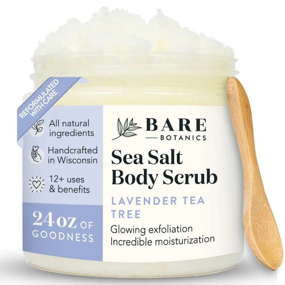 Скраб для тела, Lavender Tea Tree, Bare Botanics, 453.59 г