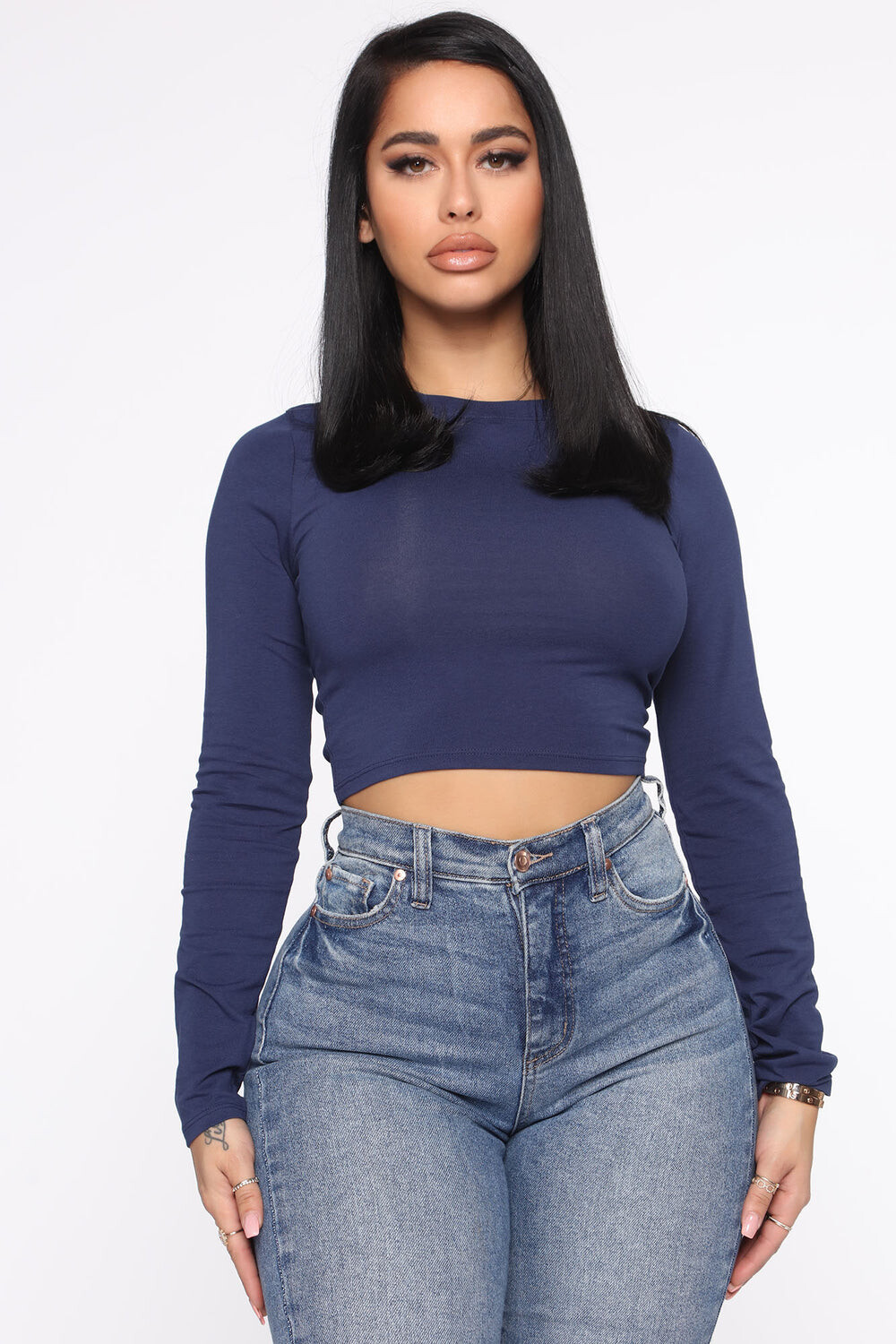 

Топ Fashion Nova RT32675LS, нави