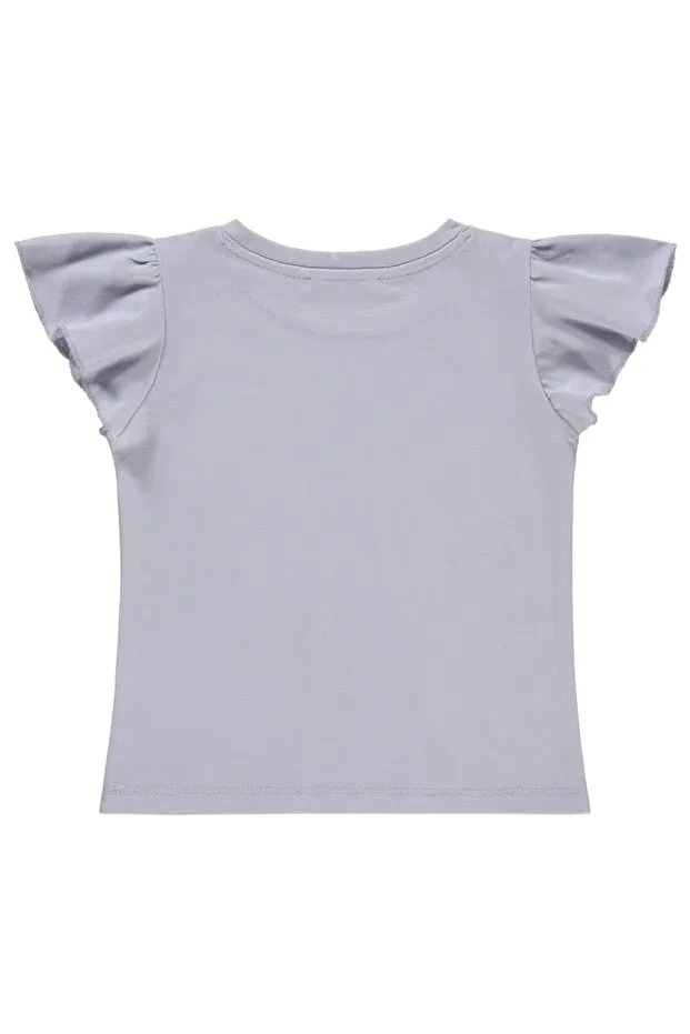 Детская футболка для девочек с принтом Butterfly Embroidered Civil Girls, Galactic Lilac — фото 2