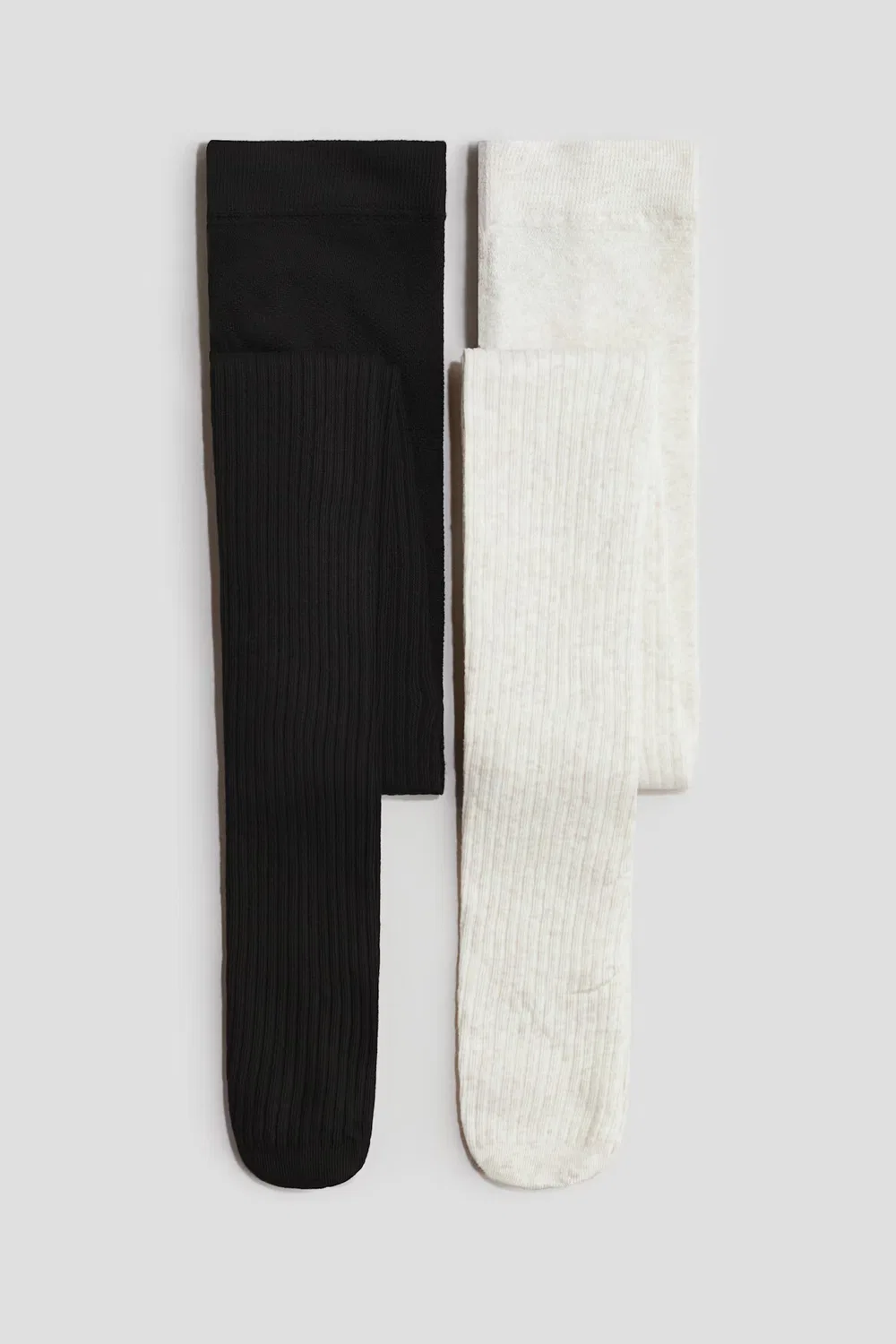 2 упаковки колготок H&M, Schwarz/Hellbeigemeliert
