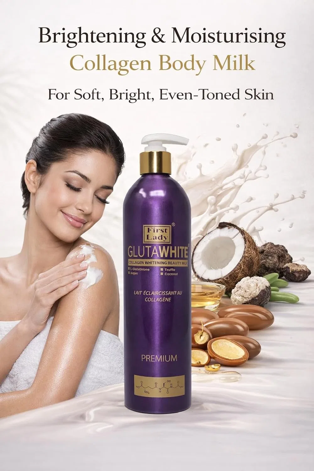 Лосьон для тела First Lady Premium Glutawhite Collagen Brightening, 500 мл First Lady Glutawhite — фото 2