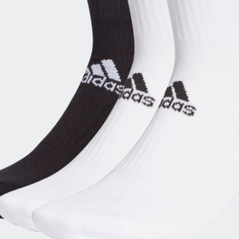 Детские носки с длинным голенищем, комплект из 3 пар, Adidas, White/Black/White — фото 2